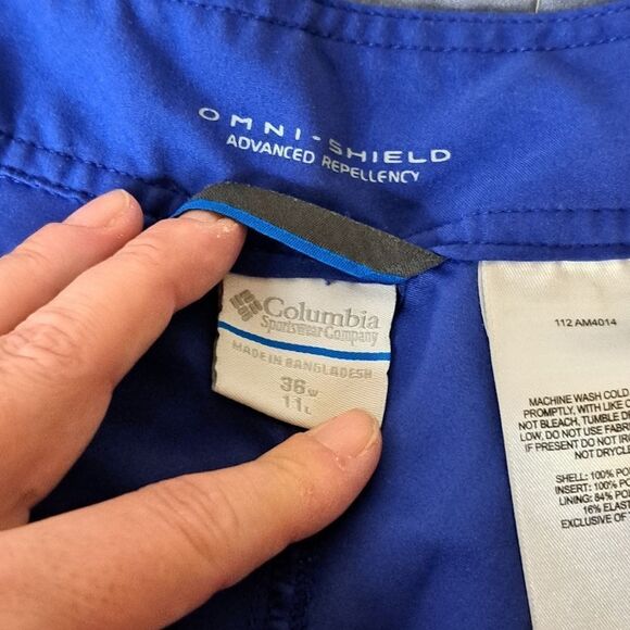Columbia Omni-Shield blue swim trunks size 36 - Picture 3 of 4